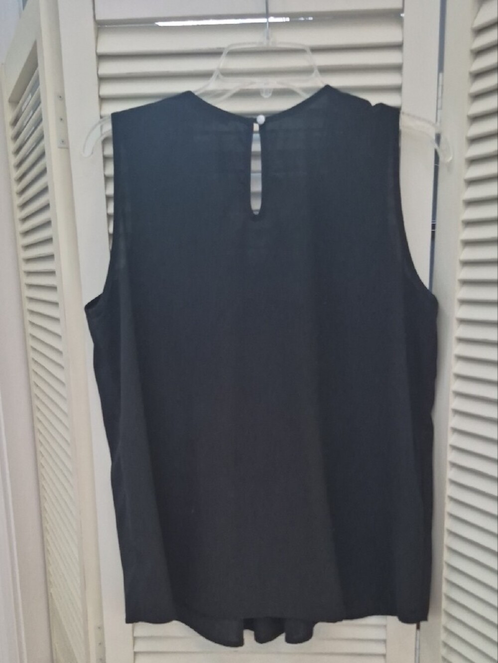 Papermoon Sleeveless Black Crochet-Trim Blouse - L - Picture 4 of 8
